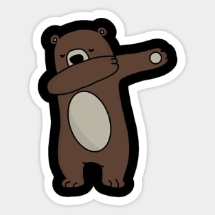 Dabbing Bear Sticker